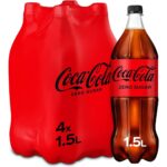 Coca Cola Zero - 1.5L - 4 stuks (Blik)